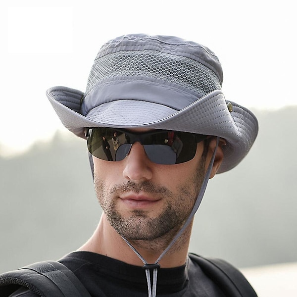 Udendørs Fiske Vandrehat Herre Sommer Solhat Solhat Sommer Fiskerhat Herre Black