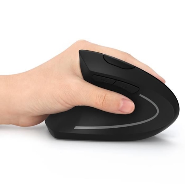 Venstrehånds optisk mus, trådløs, vertikal model | Ergonomisk design - forebyggelse af epikondylitis for armen | 6 knapper