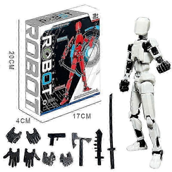 T13 Multi-leddet Actionfigurer, Titan 13 Actionfigur White