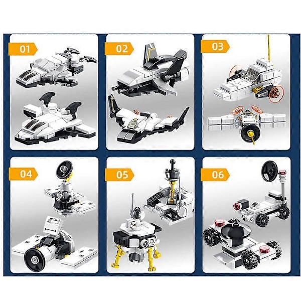 12 I 1 MINI Aerospace Space Saturn Ekspedition Raket Byggeklodser