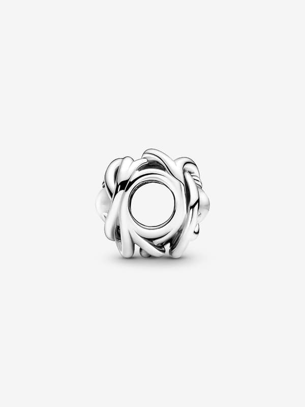- April Klar Evighetssirkel Charm - Sterling sølv