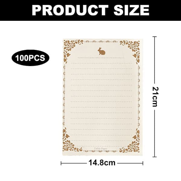 100 ark skrivepapir, linjert brevpapir