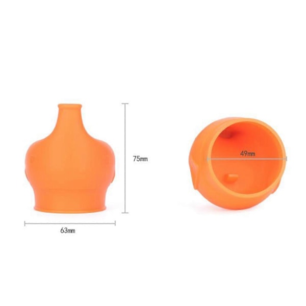 Silikone Drikketud Låg med Tud Kaffekrus Låg Dækning til Krus Glas Kopper Orange