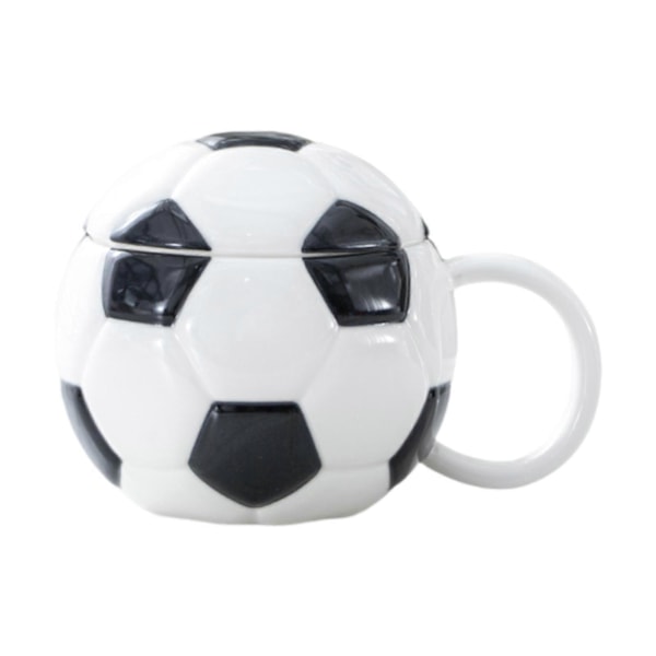 Keramisk Kaffekrus Fodboldkrus Håndmalet Tekop med Håndtag Baseballkrus Espressokop til Bageri Kontor Lejlighed Voksne Football