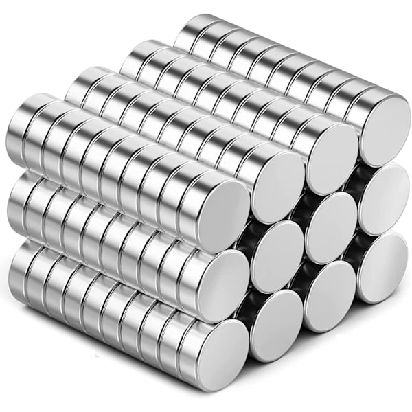 40 st Magneter, Neodymmagneter för Whiteboard Stark Magnet Kontor och Hem, 6x3mm Kylskåpsmagneter Små Perfekta verktyg fiske, Magneter klassrum, Silver