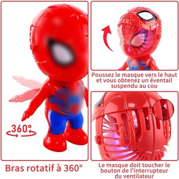 Bærbar ventilator, mini genopladelig edderkoppeventilator til børn, lydløs USB-ventilator,