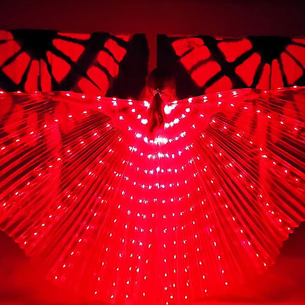 LED-vinger for kostyme, lysende, for magedansforestillinger