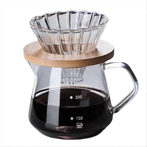 Pour Over Kaffemaskinesæt, Glaskande Kaffe, 300 ml