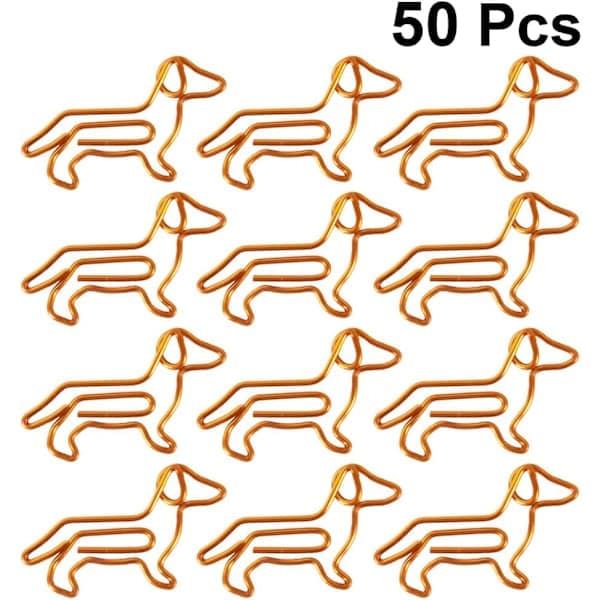 50 stk. binders dyreformet dachs-bokmerker (oransje)