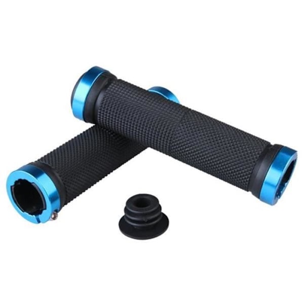 Blå Lock-on Sykkelstyre Grips - 2-pakning
