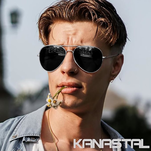 Klassiske Store Aviator Solbriller Mænd Polariserede, Letvægts Metalramme Solbriller Retro, Solbriller Kvinder Kvinder