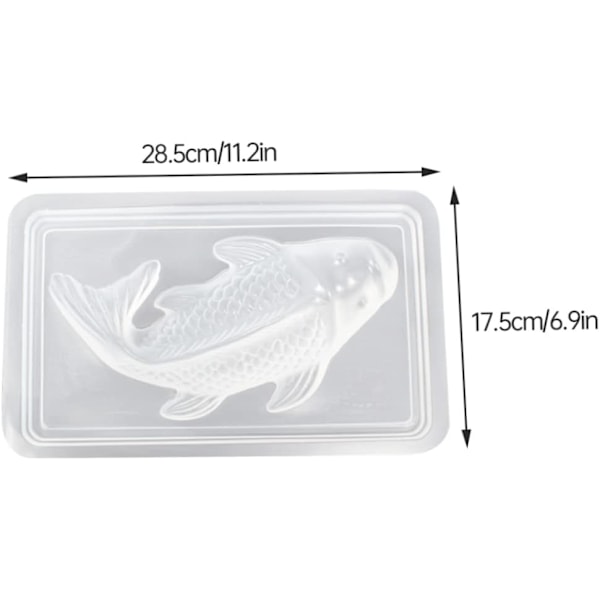 3D fisk form plastik karpe formet kage chokolade slik fondant bageform gelé budding form, fisk form, form til fisk bagning