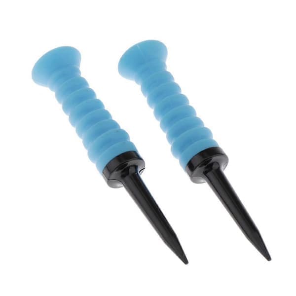 2-pakning plast golf profesjonelle pegger - Golf Sport Trening 82mm - Assortert blå Blue