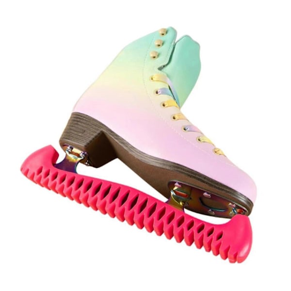 Skøytebeskyttere Is Skøyteblad Deksel for Hockey Kunstløp Skøyter Pink for EU Size 34 to 40