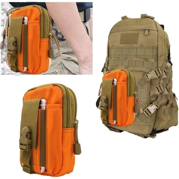 Kompakti vyölaukku, Military Army EDC -vyötärölaukku, urheiluun, patikointiin ja retkeilyyn orange color
