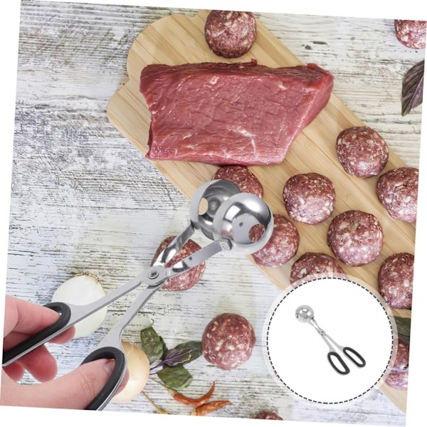 Köttbullssked i rostfritt stål Köttbullstång Muffinssked Kakdegs Skopa Köttbullsform Kakmakare