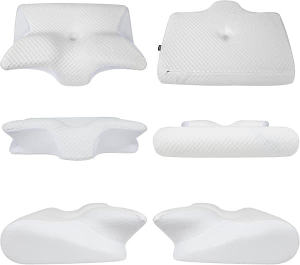 Ortopedisk Nackkudde Memory Foam Sovkudde för Nack- och Ryggsmärta vit white
