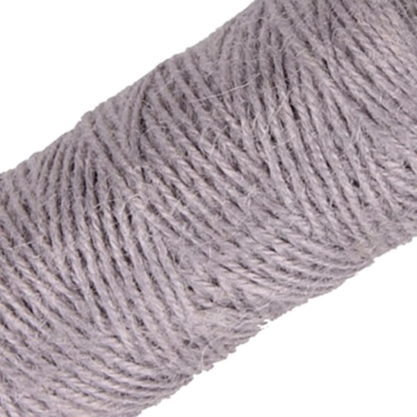 100m Jute Snor 2mm Håndverk DIY Gaveinnpakning Hyssing Tau Grå