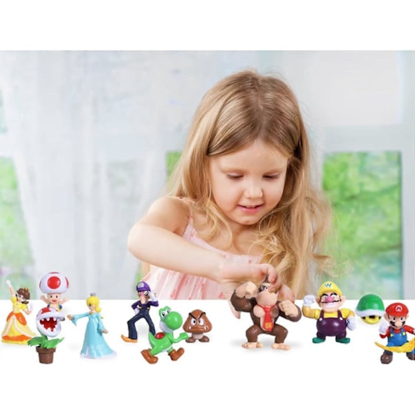 18 stk. Super Ma ri Brothers Actionfigurer, Ma ri Minifigurer, Børnelegetøj Cupcake Toppers Samlingslegesæt