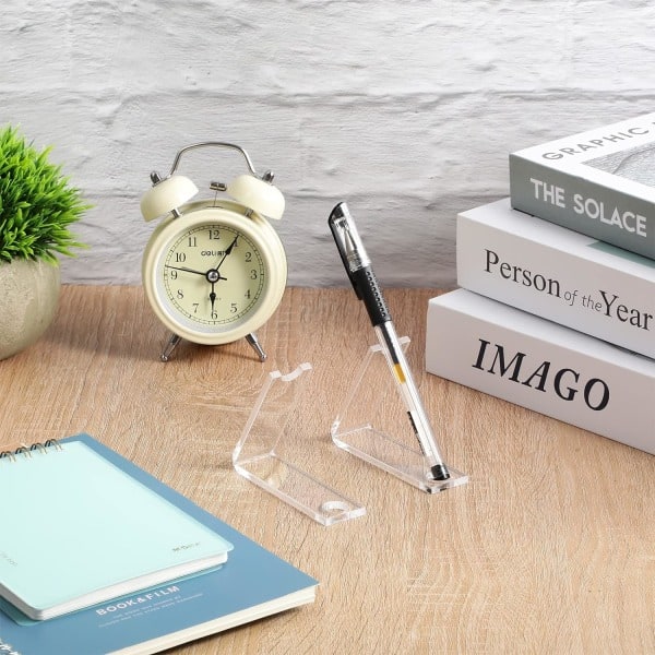 2 stk. Akryl Penholder Display Stand, Transparent Makeup Børsteholder Organizer Klar Pen Stand Pensel Tørrestativ til Hjem Skole Kontor