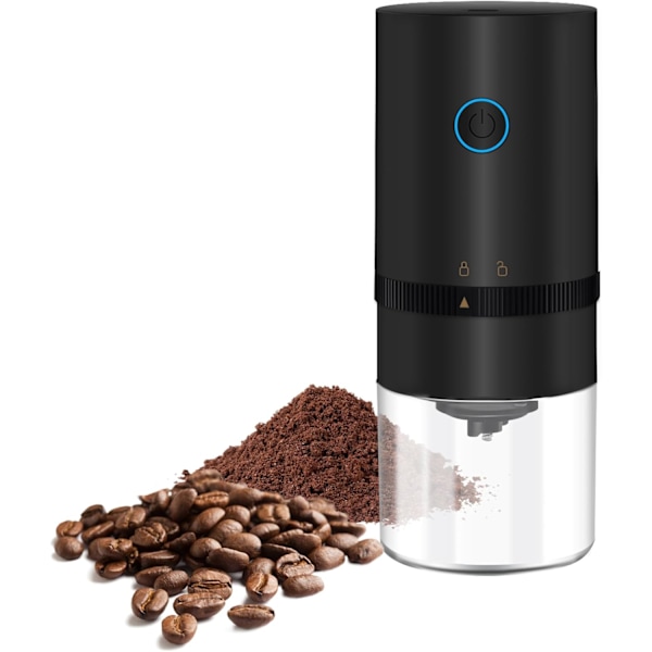 Elektrisk kaffekvern med kjegleformet kvern, trådløs bærbar kaffebønnekvern, oppladbar mini-kaffekvern med flere malingsinnstillinger