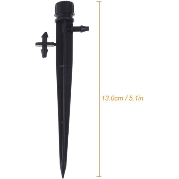 Kastelutipat, 4 mm / 7 mm letkuliittimellä, säädettävä 360° emitteri mikrohajotin tippajärjestelmä kasteluletku, 50 kpl