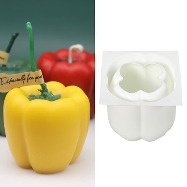 3D silikonform for pepper og slangefrukt - DIY stearinlysform