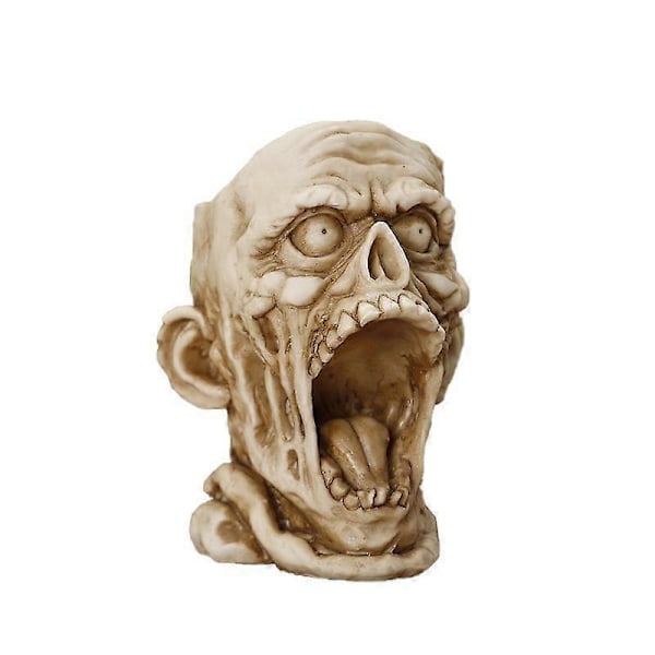 1 stk. Bordpynt Gotisk Blomsterpotte Horror Kranie Halloween Dekoration Kranie Plantekasse Håndlavet Håndværk