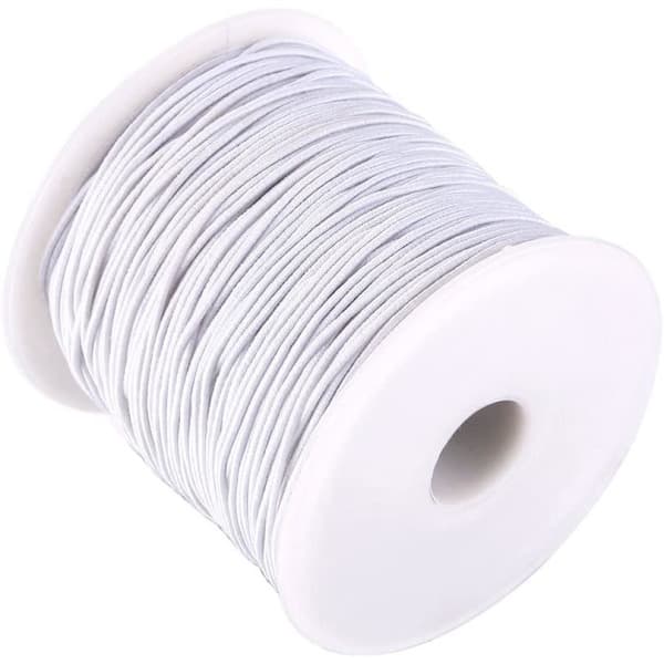 Nylonbelagd elastisk tråd - 50 meter rulle, 0,6 mm