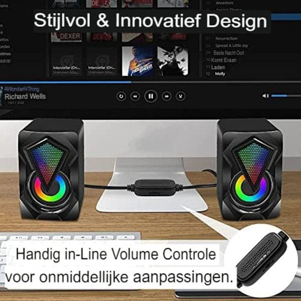 Gam Højttalere - Computerhøjttalere - Højttalere til PC - Sort
