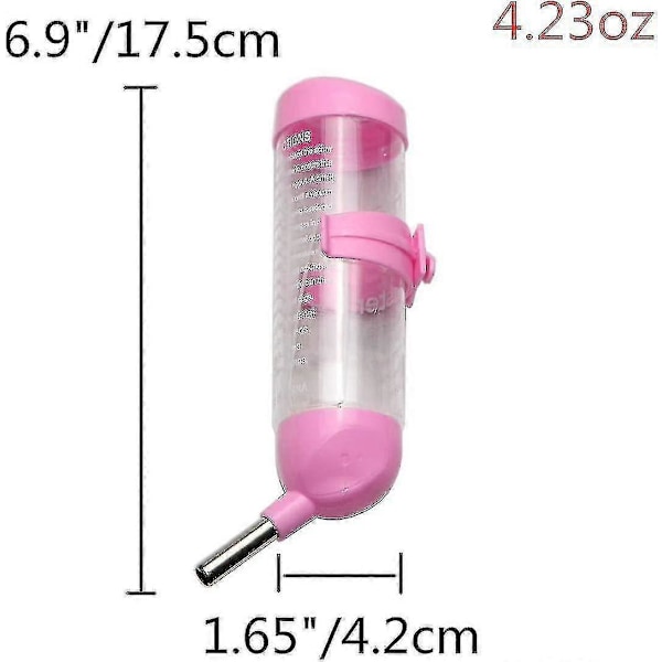 3-i-1 Hengende Vannflaske til Hamster, Automatisk Drikkedispenser med Base for Dverg Hamster Mus Rotte Piggsvin-yky