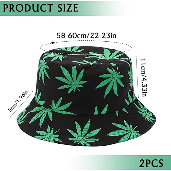Pieces Fisherman Hat Fisherman Cap, Bucket Hat Fiskehue Sommerhat, Foldbar Bucket Hat Strand Solhat til