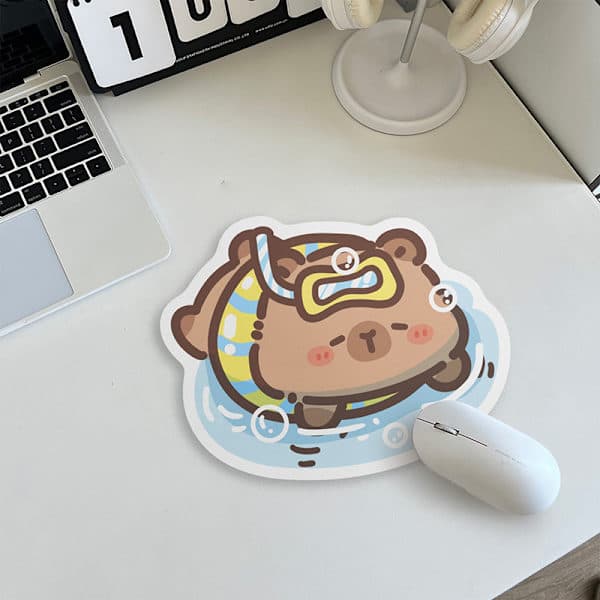 Skridsikker musemåtte Capybara Computer Tastatur Skridsikker Skrivebordsmåtte A3 A3