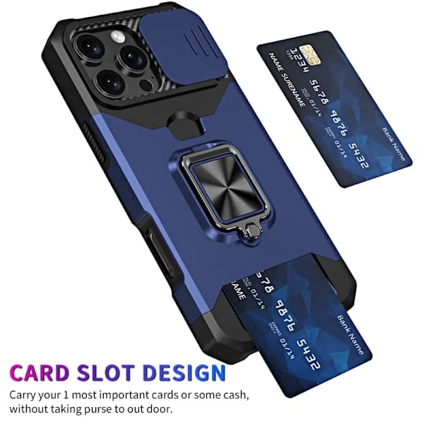Stötsäkert pansarfodral för iPhone 16 15 Pro Max Plus med skjutbart linsskydd iPhone15Pro iPhone15Pro
