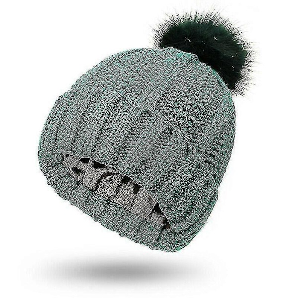 Unisex Stretch Satin Strikket Hue Fe Uld Varm Beanie Hue Huer Wine Red