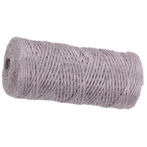 100m Jute Snor 2mm Håndverk DIY Gaveinnpakning Hyssing Tau Grå