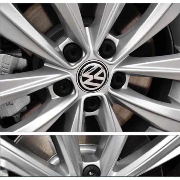 Passar Volkswagen 5-klor navkapsel däcklogotyp 135mm (4 st)