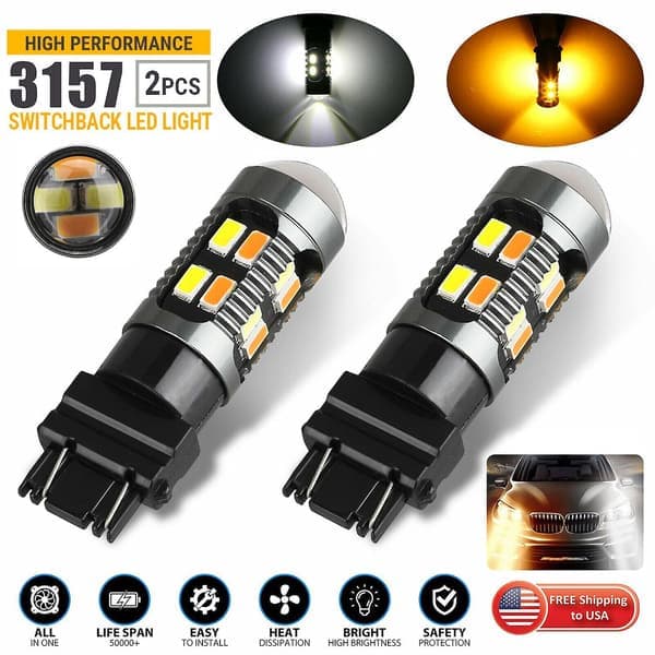 Par 3157 3156 LED Blinkers Switchback Vit Gul