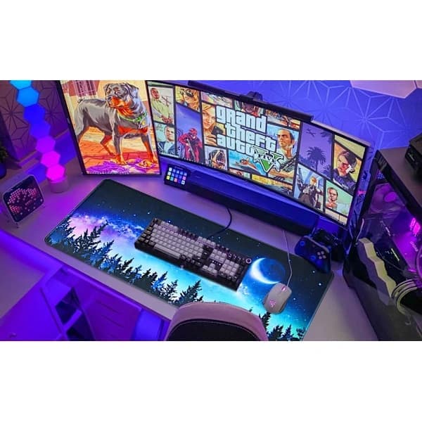 Musemåtte (800 * 300 * 3 MM) Udvidet stor musemåtte skrivebordsmåtte, syede kanter musemåtte, skridsikker gummibase, gaming musemåtte til kontor og hjem