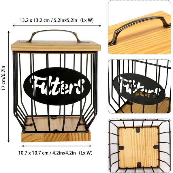 Kaffekapselkorg, kaffekapslar kapselhållare, förvaring för kaffekapslar, apbur, med lock, för förvaring av kaffekapslar och frukt