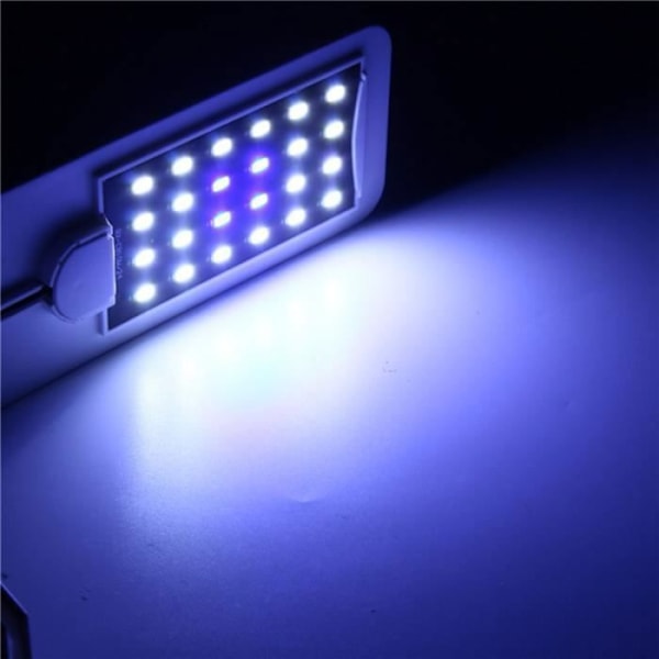 TEMPSA 10W 24 LED Akvarium Fisketank LED Clip Belysningslampe Fleksibel Lys EU