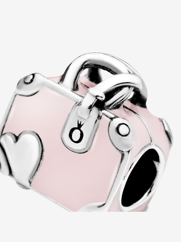 - Rosa Reiseveske Charm - Sterling sølv