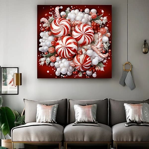 Jul Diamond Art Målningsset, DIY Diamond Dot Målnings Ädelsten Konst Hantverksset Bildpresent 30*30 cm, Utan Ram