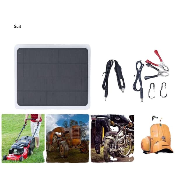 12V 20W Solcellepanel, Nødlader, USB, Utendørs, Bil/Båt/Camping
