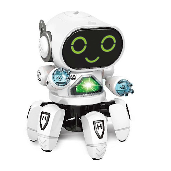 Elektronisk Robot Legetøj Syngende Musik Robot med Musikalske og Farverige Lys
