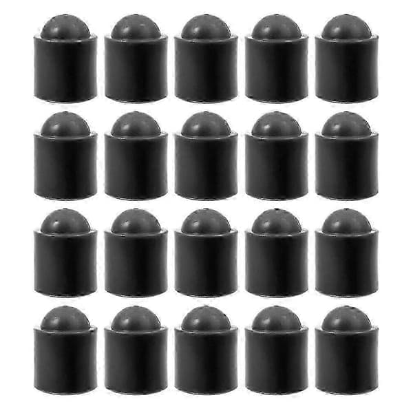 25 stk. Pool Kø Ende Hætter Sort 4x3x3cm Snooker Kø Hætter