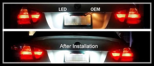 stk BM-W E39 E60 Skiltlys 6000k Hvit Ingen Feil LED Nummerskiltlys For BM-W E90 E91 E92 E61 E60 E70 E71