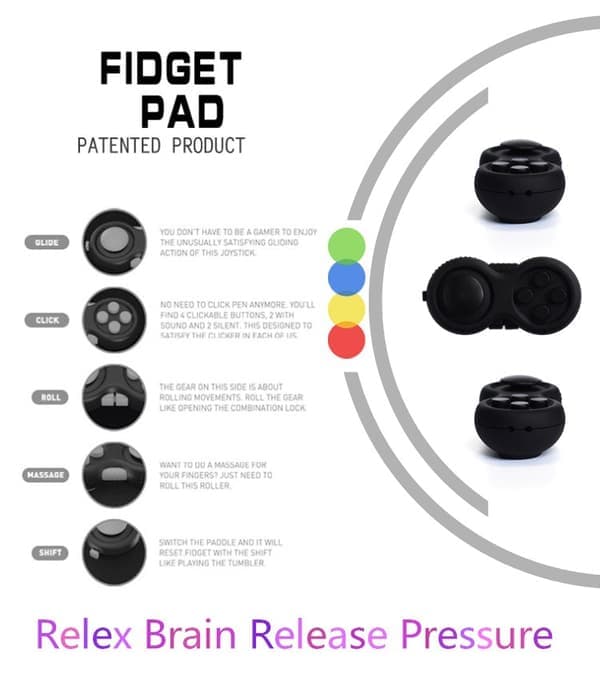 musta fidget-kahva lapsille ja stressaantuneille ihmisille
