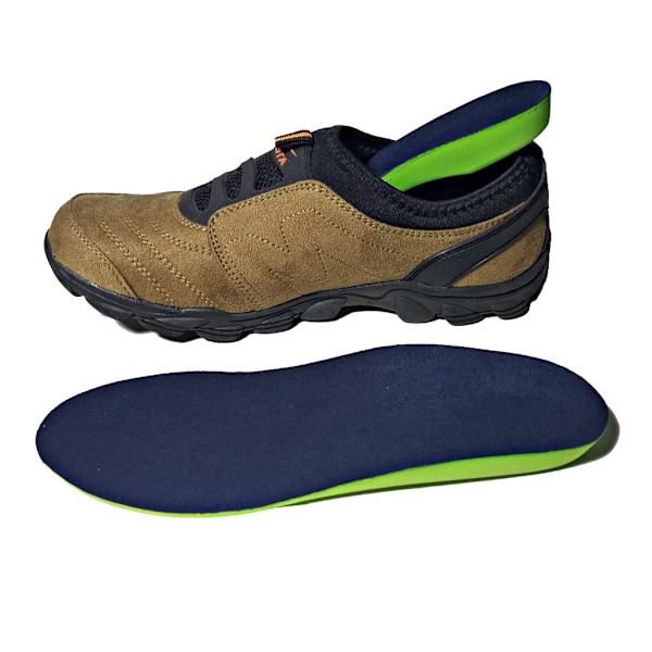 Plantar Series Ortopediska Inlägg för Plattfot, Plantar Fasciit, med Stödfunktion för Fotvalvet Green M