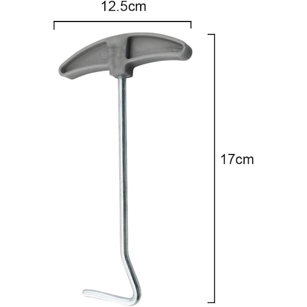 2 stk. Teltplugguttrekker, bakkehake-trekkere for enkel fjerning, ideell for camping - 130 mm